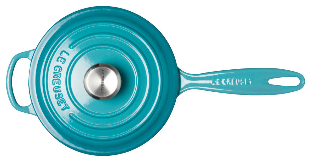 Le Creuset Signature Cast Iron Saucepan, 16 cm, Teal
