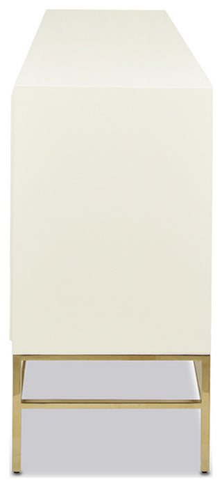 Gemini 79" Sideboard Storage Buffet, White Lacquer