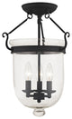 Livex 5062-04 3-Light Ceiling Mount, Black