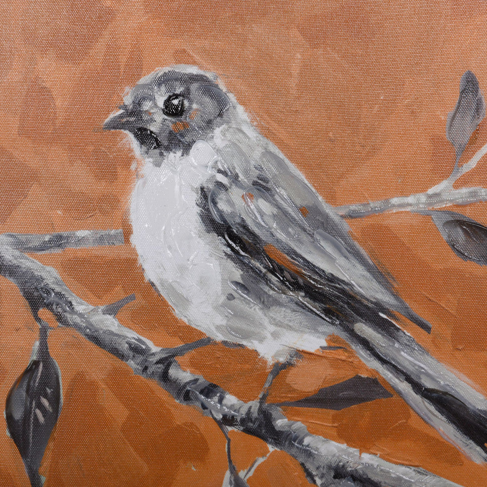 Singing Solo III Hand Embellished Canvas Print 16"Wx16"H1"D