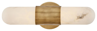 Hinkley Ibiza 16" Md LED Bath Vanity Light, Heritage Brass + Faux Alabaster