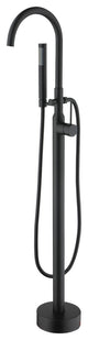 Single Handle Floor Mounted Clawfoot Tub Faucet, Matte Black
