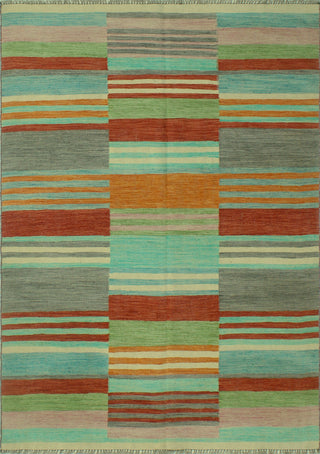 Winchester Kilim Austin Gray/Rust Rug, 5'4x7'9
