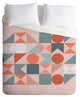Deny Designs The Old Art Studio Mid Century Modern Geometric 06 Duvet Cover Set