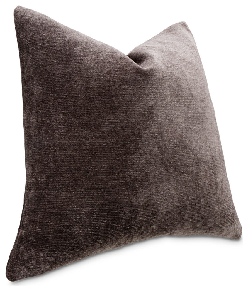 The Smith 20" Square Chenille Pillow, Set of 2, Graphite
