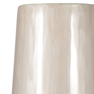 Metal 24"H Alabastron Vase, Pearl White