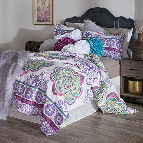 Parama 100% Cotton Reversible 3-Piece Comforter Set, King