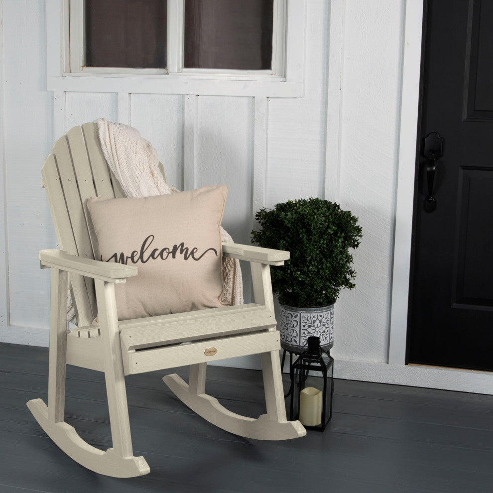 Hamilton Rocking Chair, Weathered Acorn, Whitewash
