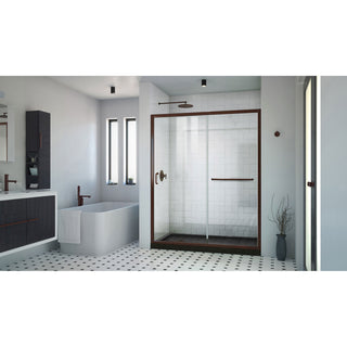 Infinity-Z 32x60x74 3/4 Clear Sliding Shower Door Oil Rubbed Bronze/LD Black