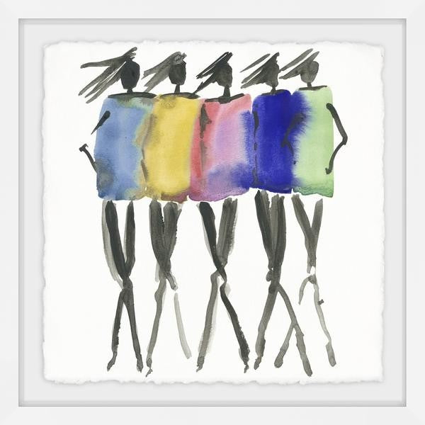 "Model Blush" Framed Painting Print, 12"x12"