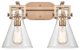 Innovations Lighting 411-2W-BB-7CL Newton Cone 2 Light 17" Bath Vanity Light