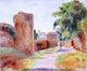 Pierre Auguste Renoir Walls in Spain, 20"x25" Gallery Wrapped Canvas Print