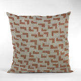 Plutus Brown Beige Angles Abstract Luxury Throw Pillow, 18"x18"