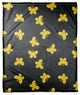 Butterfly Pattern in Yellow Fleece Blanket