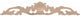 36 1/2"W x 6 1/4"H x 1"D Large Green Leaf Center with Scrolls, Alder