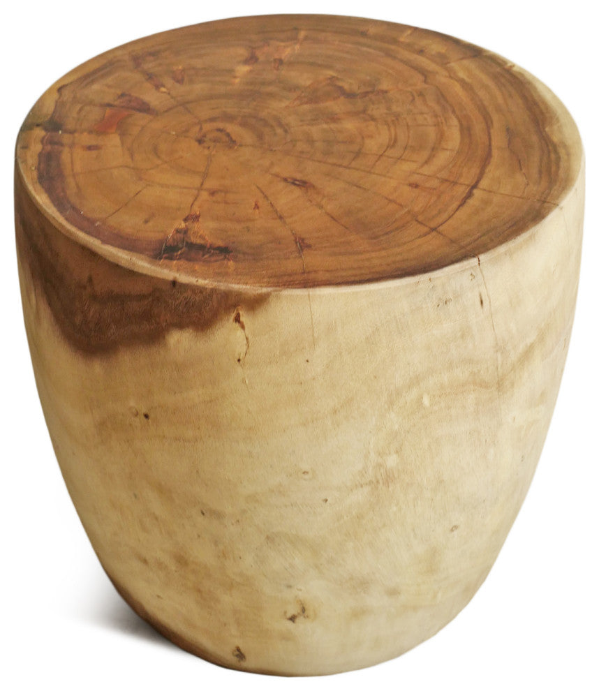 Monkey Pod Drum Stool Table 10