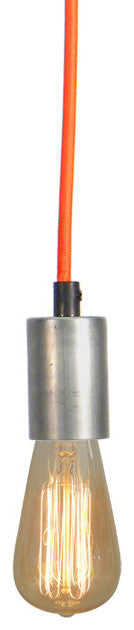 Orange Steel Pendant Light