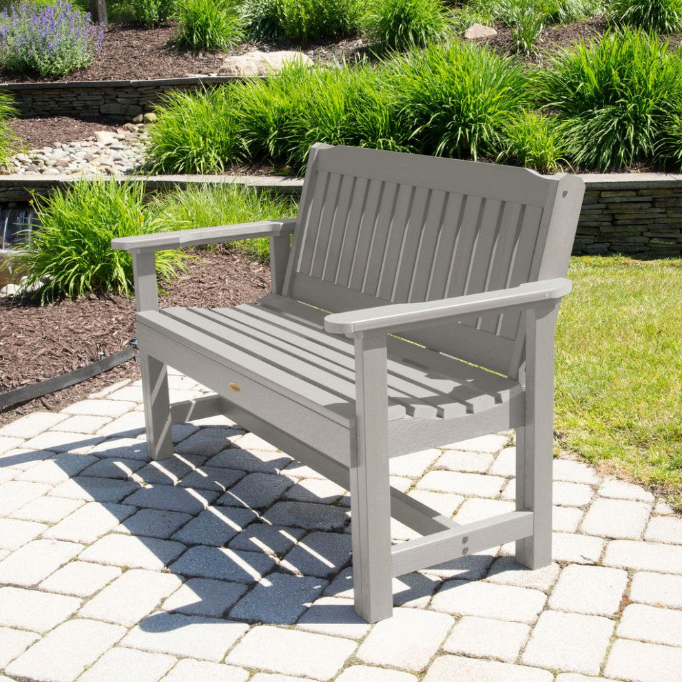 The Sequoia Professional Commercial Grade Exeter 4' Garden Bench, Harbor Gray
