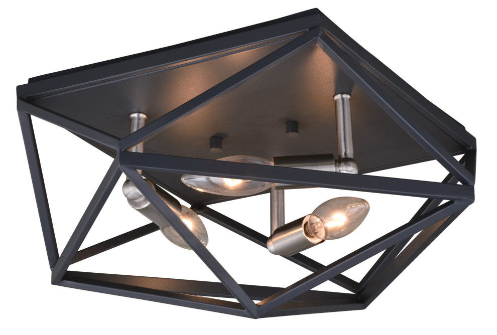 Vaxcel, Hailey 3-Light Flush Mount Ceiling Light