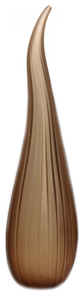 Murano Glass Stripe Vase, Tobacco