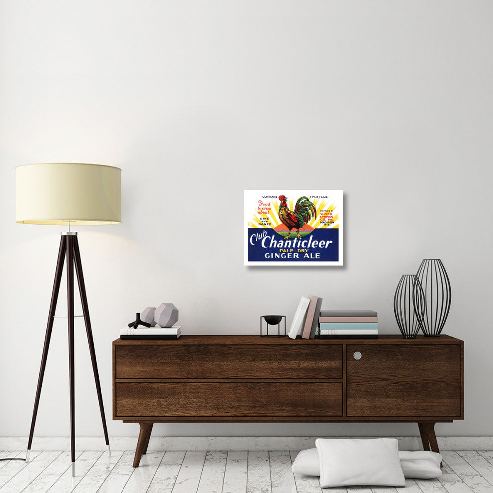 "Club Chanticleer Pale Dry Ginger Ale" Print by Vintage Booze Labels, 24"x19"