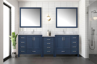 Lexora Coraline Double Bath Vanity Navy Blue 92 Vanity With Countertop