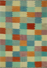 Winchester Kilim Sabur Rust/Green Rug, 6'9x9'10