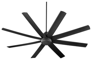 Cosmo 70" 8-Blade Ceiling Fan, Black