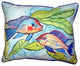 Betsy Drake Pair of Fish Extra Large Pillow 20 X 24