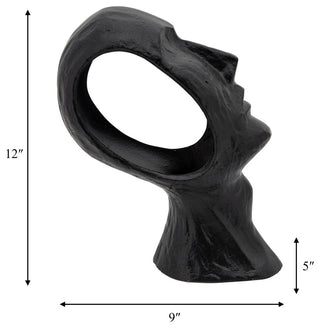 11" Metal Face Deco, Black
