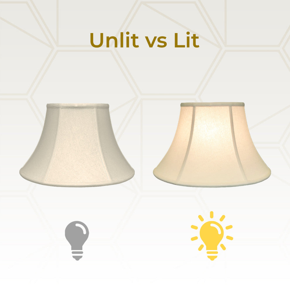 Royal Designs Shallow Bell Basic Lamp Shade, Linen Beige, 6x13x8.5