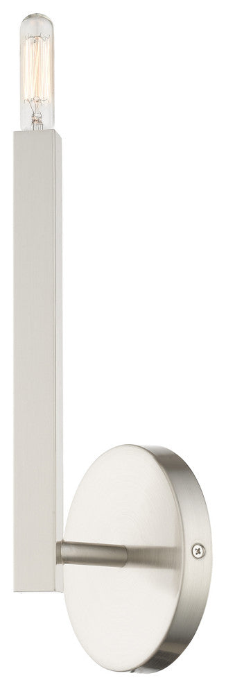 Livex Lighting Monaco 1-Light Brushed Nickel Sconce