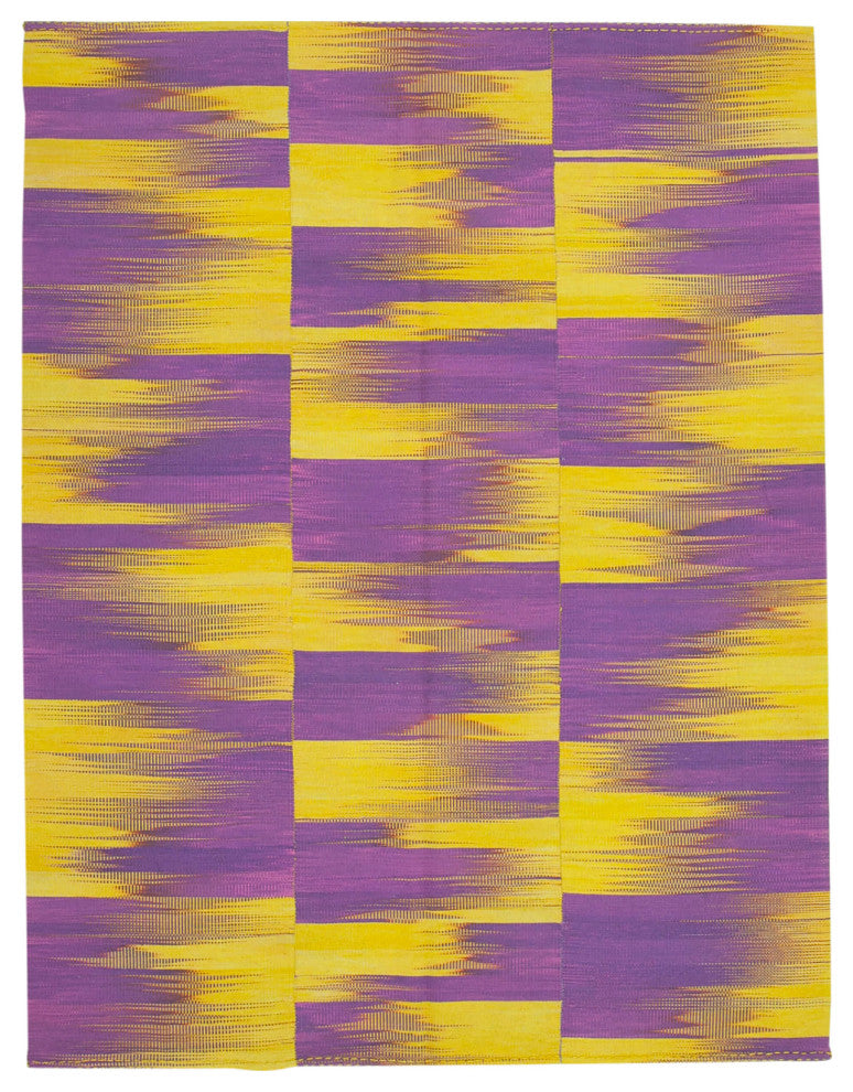 Rug N Carpet - Handmade Turkish 7' 0'' x 9' 2'' Unique Wool Kilim Rug