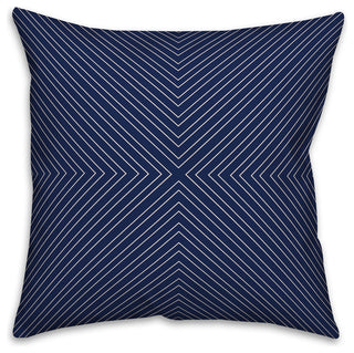 Navy Modern Geo 20x20 Throw Pillow Cover