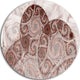 Symmetrical Fractal Flower Spiral, Floral Round Wall Art, 11"