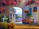 Ceramic Tile Mural Backsplash Senkarik Courtyard Landscape