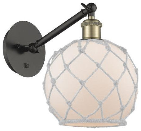 Innovations 317-1W-BAB-G121-8RW 1-Light Sconce, Black Antique Brass