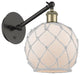 Innovations 317-1W-BAB-G121-8RW 1-Light Sconce, Black Antique Brass