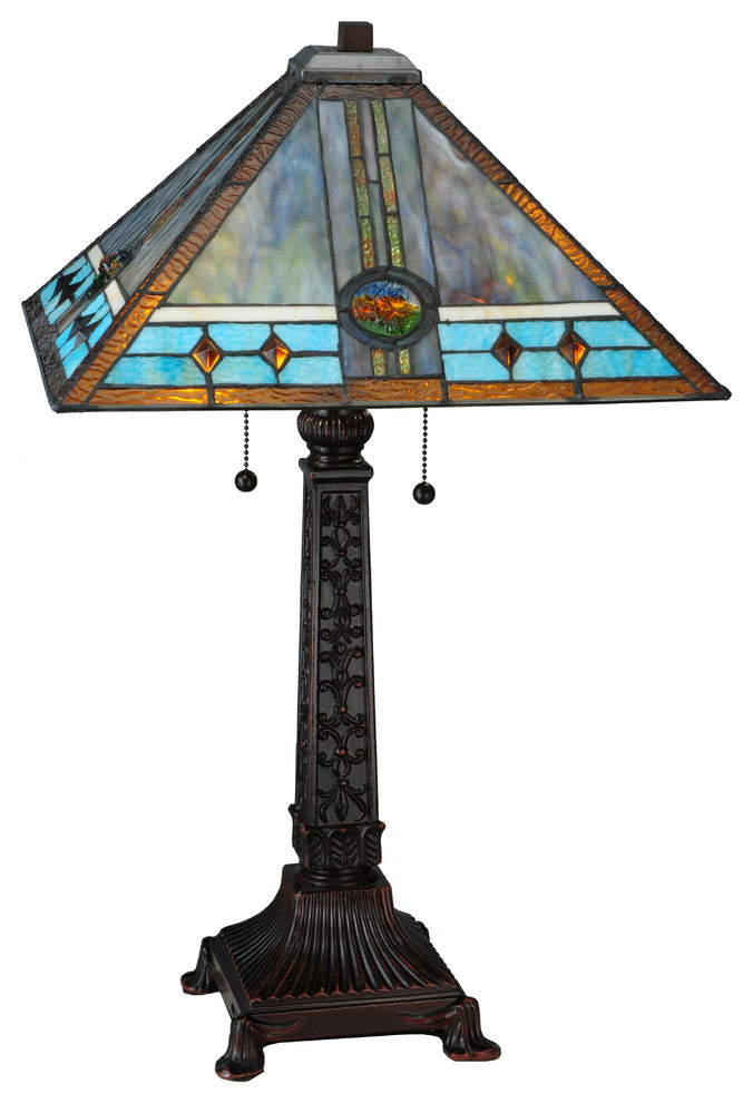 26H Mission Rose Table Lamp