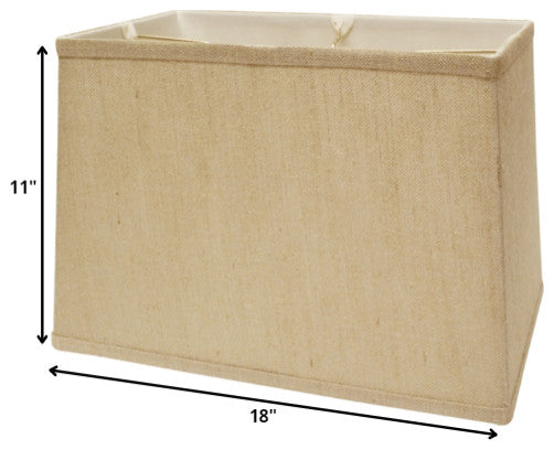 18" Golden Fiber Throwback Rectangle Burlap Lampshade