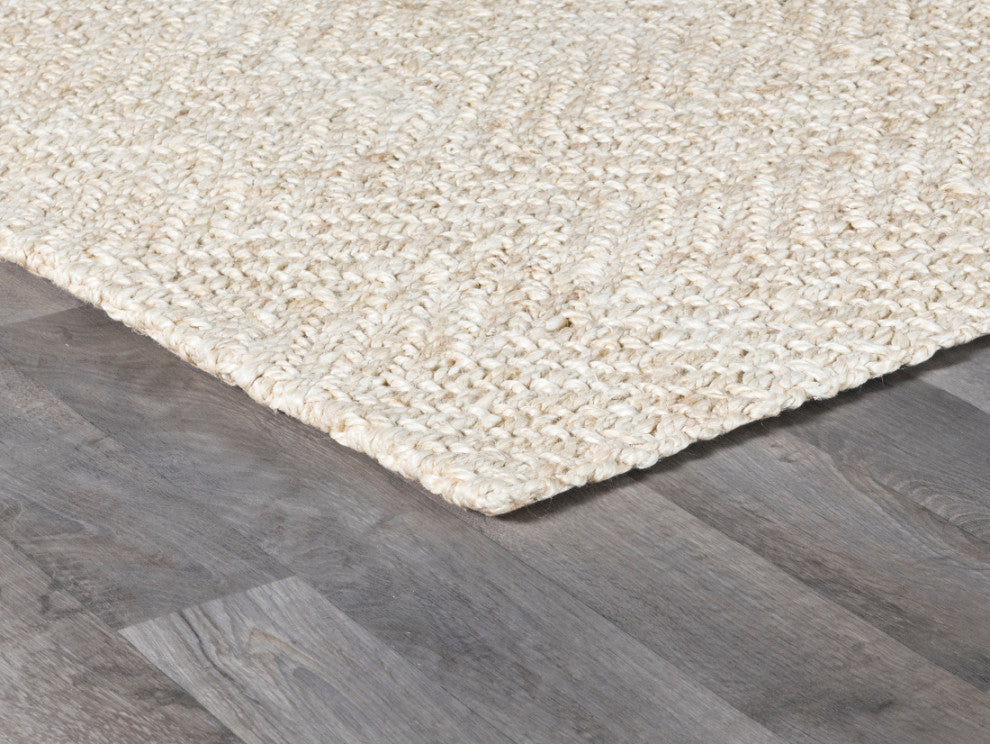 Classic Home Herringbone Ivory 9x12 Rug