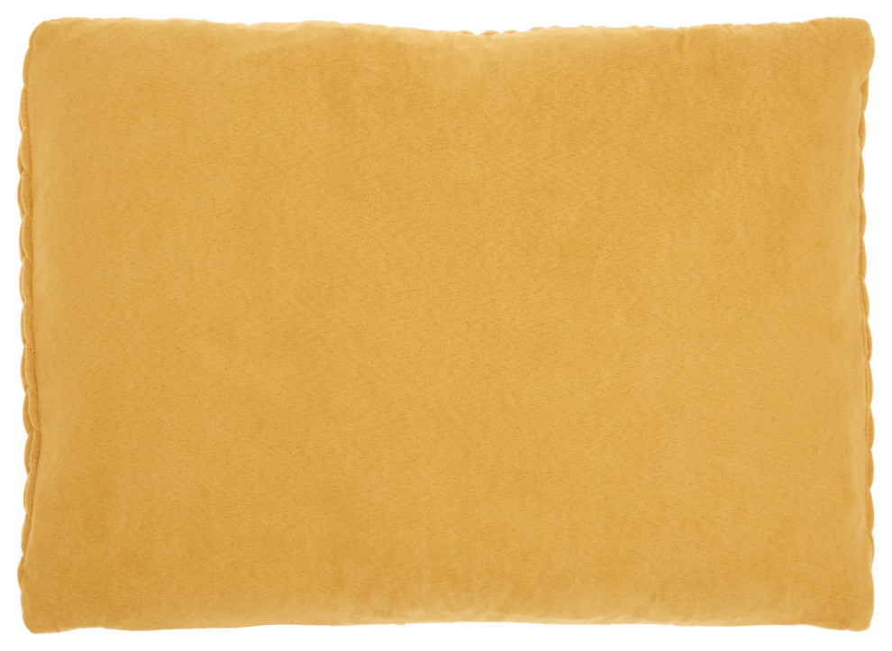 Mina Victory ET299 Throw Pillow, Yellow, 14"X20"