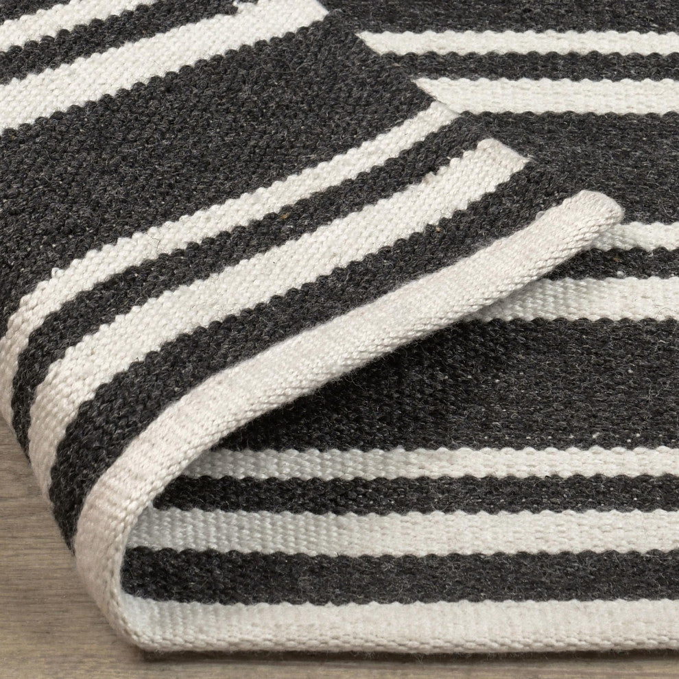 Palma Hand Woven Performance Fabric Area Rug, Charcoal, 9x12