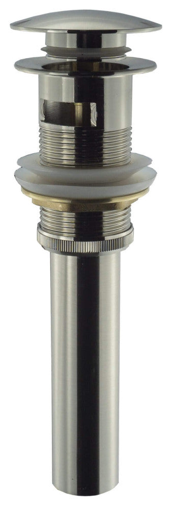 Fine Fixtures Pop-Up Bathroom Sink Drain With Overflow, Satin Nickel