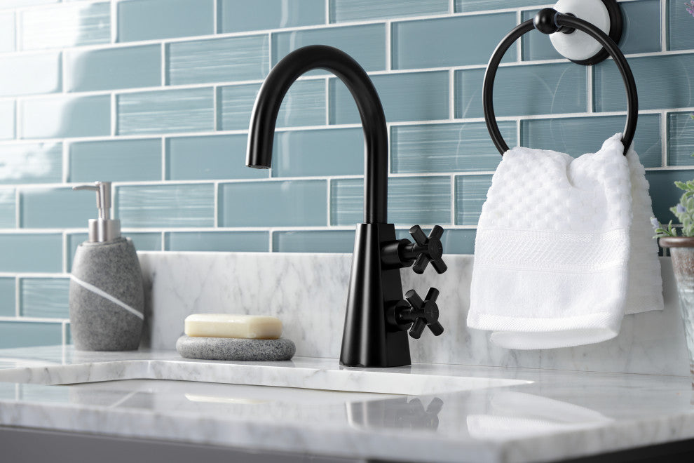 Kingston Brass KS2290DX Two-Handle Single-Hole Bathroom Faucet, Push Pop-Up