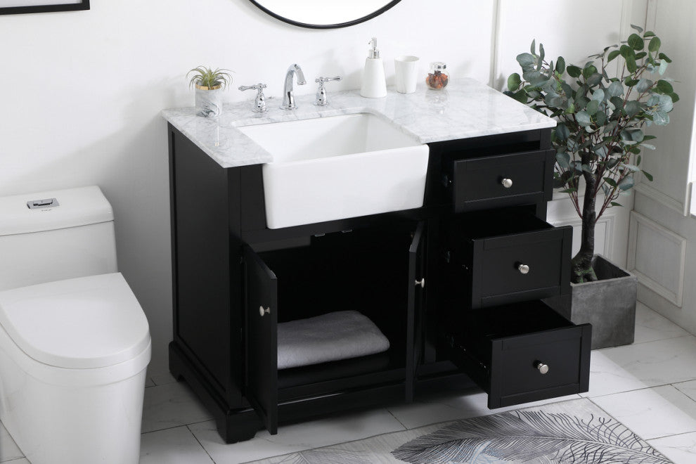 Home Living 22" Farmhouse Black-Light Bathroom Vanity
