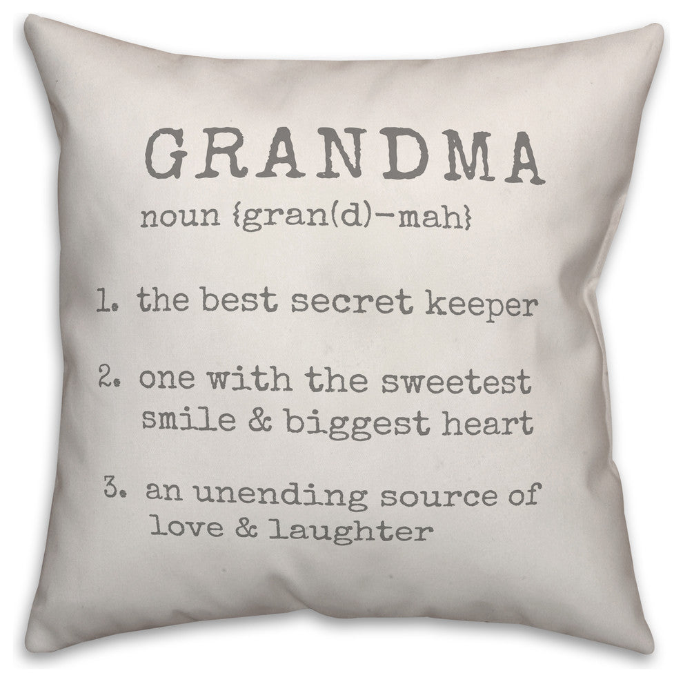 Grandma Definition 18x18 Throw Pillow Cover