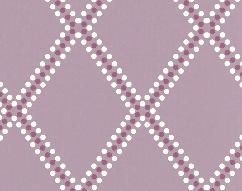 Diamond Dots Holiday Geometric Print Kitchen Towel, Lavender