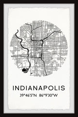 "Downtown Indianapolis" Framed Painting Print, 16x24