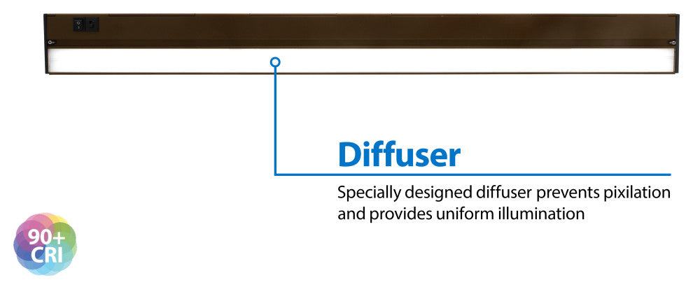 NUC-5 Series Selectable LED Under Cabinet Light, Oil Rubbed Bronze, 40